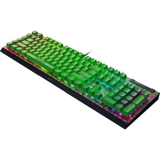 Razer BlackWidow V4 X Mechanical Gaming Keyboard, Minecraft Edition | Green Switches Tactile & Clicky, 6 Macro Keys, Chroma RGB, Doubleshot ABS Keycaps, Sound Dampening & Stabilizers