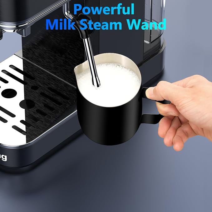 URintells Cuising Espresso Machine with Touchscreen And Cold Brew | 20Bar Pump,Stainless Steel Espresso Maker with Powerful Steam Milk Frother for Cappuccino Latte,Iced Americano