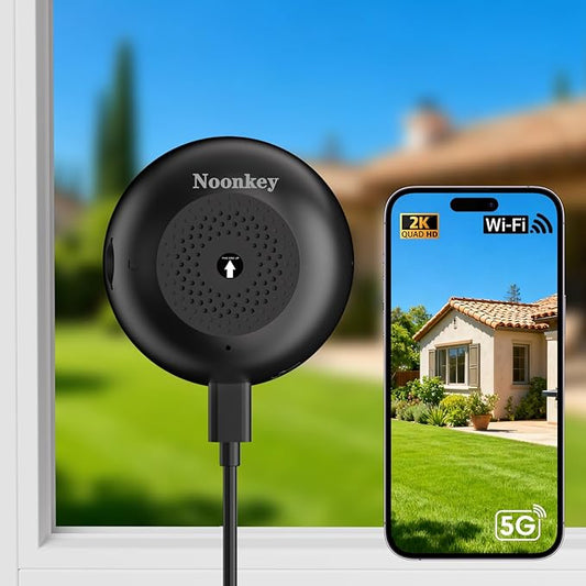 3MP 2K Pet Camera for Aquarium, Reptile & Bird Feeder, No Drill Window Security Camera, 5GHz/2.4GHz WiFi, Color Night Vision, 24/7 Recording, Human Detection & Alarm, 2-Way Audio, Work w/Alexa