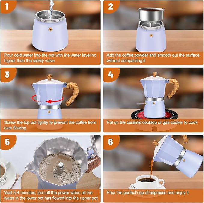9 Cup Aluminum Espresso Stovetop Moka Pot Express Coffee Maker Percolator Italian Classic Mocha Coffee Machine for Italian and Cuban Cafe Brewing for Home & Camping 450ml 15oz