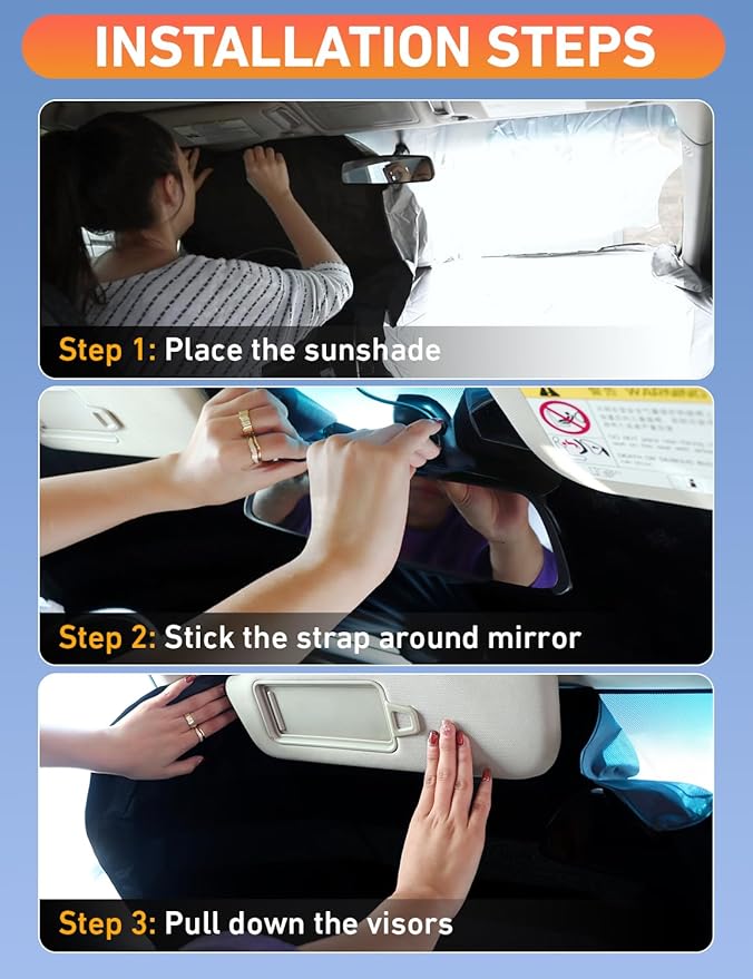 EcoNour Windshield Sunshade Compatible for Chevrolet Equinox 2025 2026, Sun Visor for Front Windshield & Window Sun Shade Cover, UV Heat Blocker & Protector, Car Accessories
