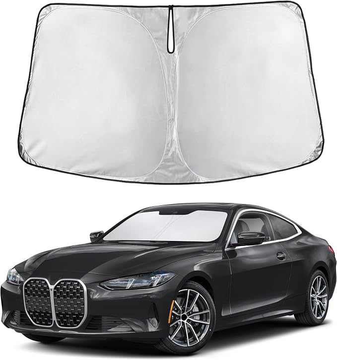EcoNour Windshield Sunshade Compatible for BMW 4 Series 2021-2023 2024 2025, Sun Visor for Front Windshield & Window Sun Shade Cover, UV Heat Blocker & Protector, Car Accessories