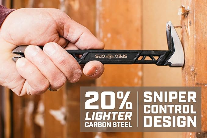 Spec Ops Tools 8" Nail Puller Cats Paw Pry Bar, High-Carbon Steel, 3% Donated to Veterans,