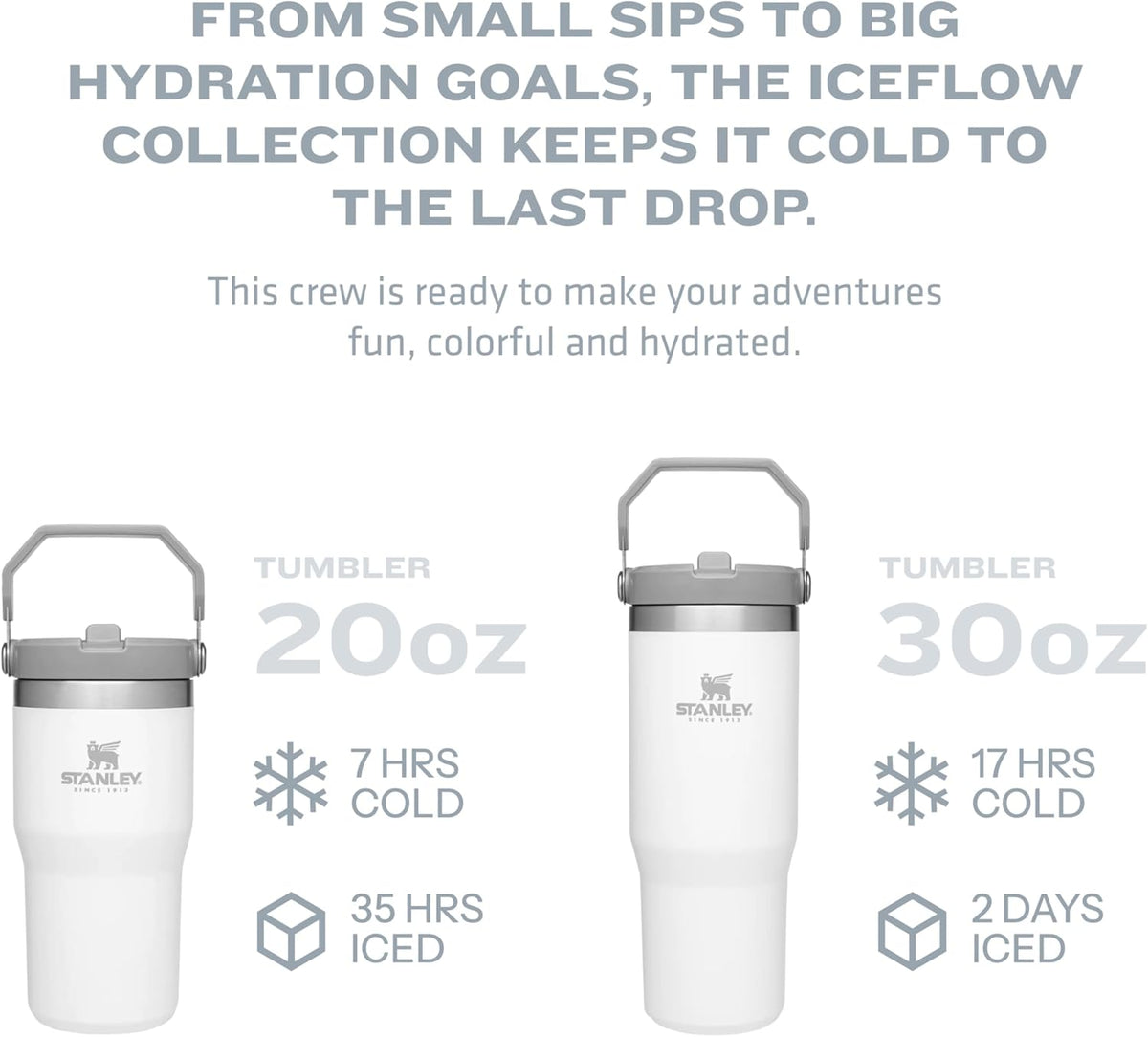 Stanley IceFlow 30 oz Tumbler - Flip Straw & Handle | Insulated, Leak Resistant, BPA-Free | Alpine Color