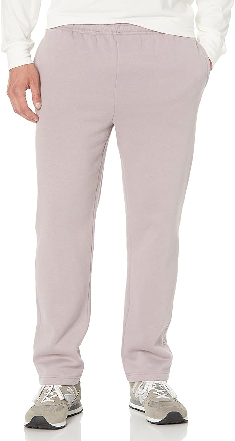 Amazon Essentials Men's Relaxed Straight Leg Fleece Open Bottom Sweatpant (Available in Big & Tall)