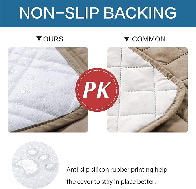 Waterproof Dog Bed Covers for Couch Protection, Water-Resistant Soft Dog Pet Blanket Anti-Slip Dog Blanket for Bed, for Furniture Bed Couch Sofa (Taupe,68x82inch)