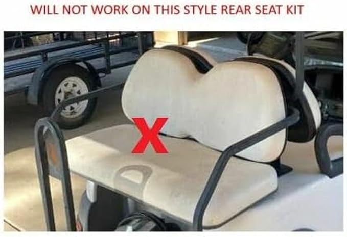 Huskey Golf Cart Front Seat Covers for EZGO RXV 2008+ Models, Black/Lime Green Diamond Stitching, Custom Fit, Marine Grade Vinyl, Staple On