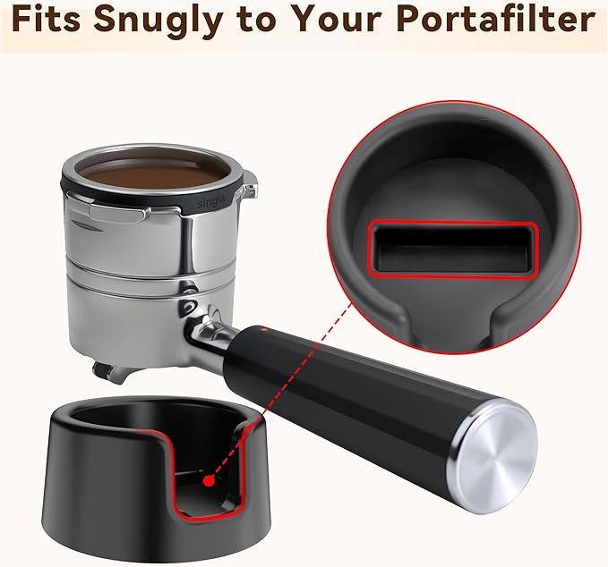 Portafilter Holder for Ninja Espresso Machine, Espresso Tamping Station | for Ninja Luxe Cafe ES601 ES701, Silicone Coffee Tamper Base, Non-Slip, Stable Tamping Support, Protect Countertop