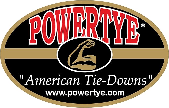 PowerTye - Endless Ratchet Strap - 1in x 10ft Easy Grip (Hookless), Tie Down Strap w/ 400 lb. Working Load Limit / 1,200 lb. Break Strength, Ideal for Motorcycle, Truck Beds, & Cargos, Black 2-Pack
