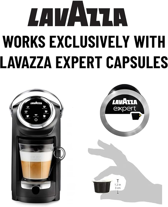 Lavazza Expert Coffee Classy Plus Single Serve ALL-IN-ONE Espresso & Coffee Brewer Machine - (Includes Built-in Milk Vessel/Frother)