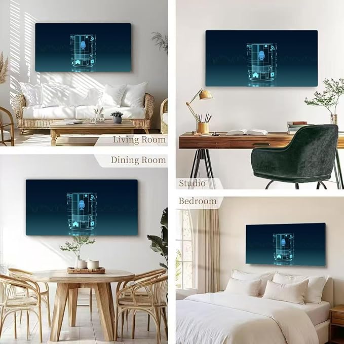 Wibinuki Wall Art Wall Decor Wall Paintings smart speaker for Living Room Bedroom Bathroom Home Decor Can Be Hung Directly 20"x 40"