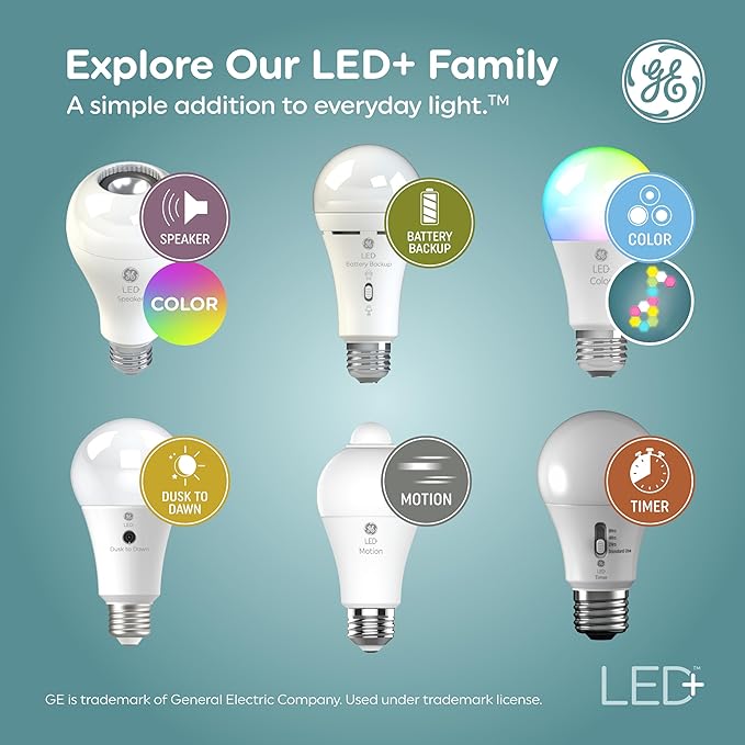 GE LED+ Motion Sensor Fixture, 20W, Flush Mount Ceiling Light with Motion Sensor, Security Light, Soft White (1 Pack)