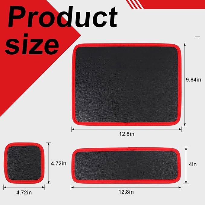 3-Piece Magnetic Tool Mat Set Heavy-Duty Magnetic Parts Holder with Durable PVC Surface 3 Sizes of Non-Slip Tool Trays for Organizing Wrenches Screws Bolts Nuts in Garages Workshops and Auto Repairs