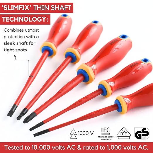 FESA 12-Piece Insulated Electrician Tool Set - 1000V Screwdriver & Pliers Kit with Voltage Tester & Storage Case