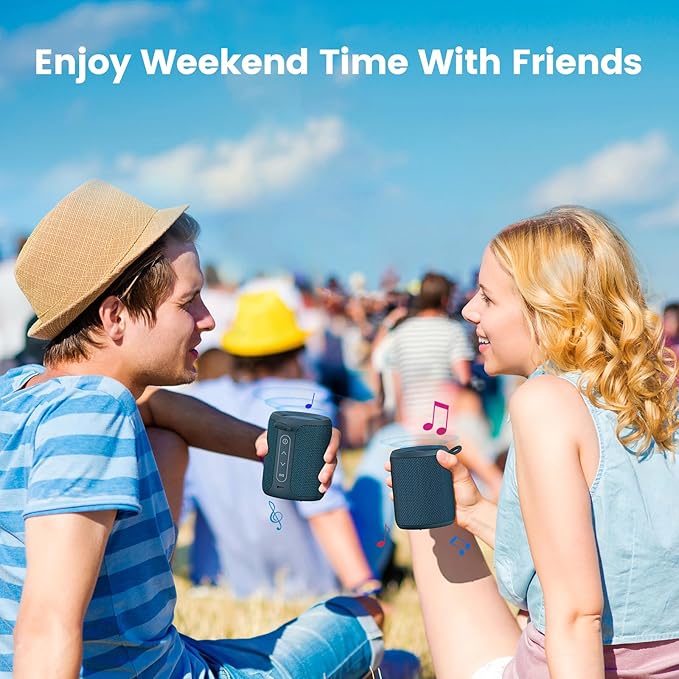 Bluetooth Speaker Wireless,IP67 Waterproof & Dustproof Portable Speaker with Lights,15W Loud Stereo Sound, 2500mAh Battery All Day Playtime, TWS Pairing, BT5.3, Home/Party/Outdoor/Beach (Blue)