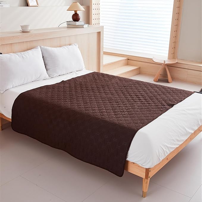 GIBZ Waterproof Dog Bed Blanket Cover Anti Slip Pet Furniture Protector Washable Large Washable Quilted Mat for Indoor, Coffee, 200x305cm