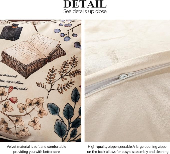 Designer French Velvet Throw Pillow Cover,Set of 2,18"x18"-Xipeia | Pillow Cover,Concealed Zipper Design,Dragonfly Pattern,Sofas,Bedroom,Living Room,Lounge Chairs,All Season Home Decor