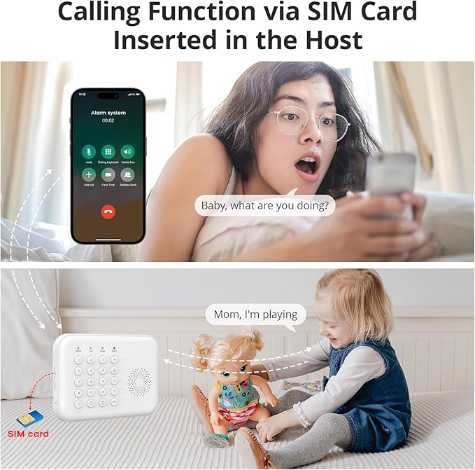 Alarm System for Home Security,WiFi+GSM/4G Instant App Alerts Smart Wireless Door & Window Alarms for Home,Remote or Smart Life/Tuya APP Control,Compatible with Alexa or Google Easy to Install