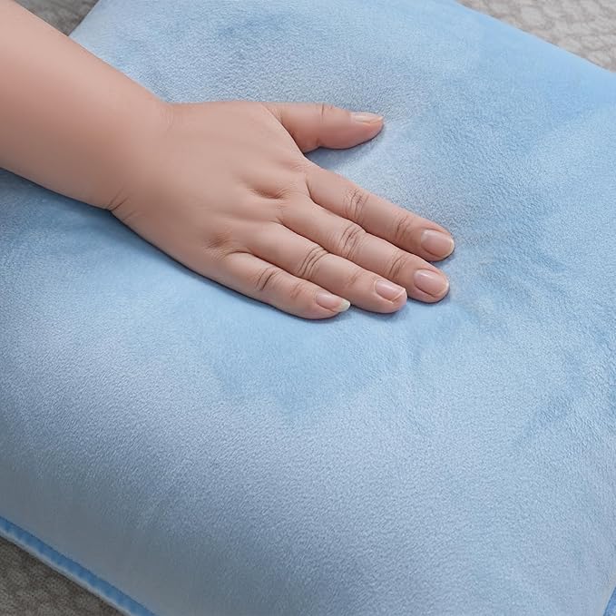 Velvet Light Blue Throw Pillow Covers 20”x20”Pack of 2 Soft Decorative | Square Cushion Covers for Couch Sofa Bed Livingroom Car Home Decor,50x50Cm