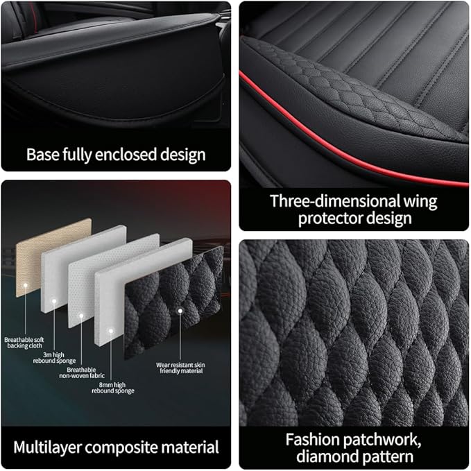 Leather Car Seat Covers for Volkswagen Golf Alltrack 2017-2019,Car Seat Covers Full Set,Seat Covers with Safety,Waterproof Seat Cover Compatible Airbag(5pcs Beige Luxury)