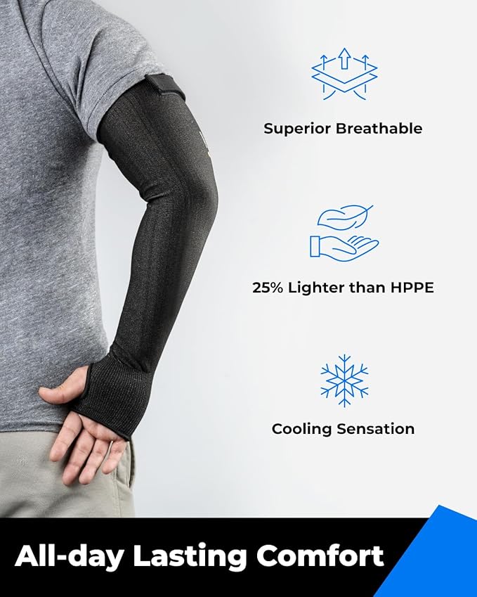 Ultra-Comfort Cut Resistant Sleeves for Thin Skin and Bruising, Cooling Protective Arm Sleeves for Gardening, Farming, Yard