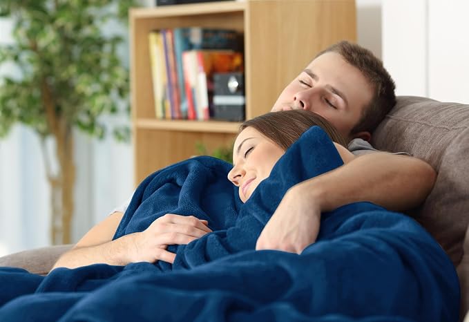 Utopia Bedding Fleece Blanket Throw XL Size Navy 300GSM Luxury Anti-Static Fuzzy Soft Microfiber Blanket for Couch, Sofa and Bed (70x50 Inch) | Microfiber Plush Warm Lightweight Breathable Cozy Blanket Anti-Static, All Season Use, Gift for Women and Men