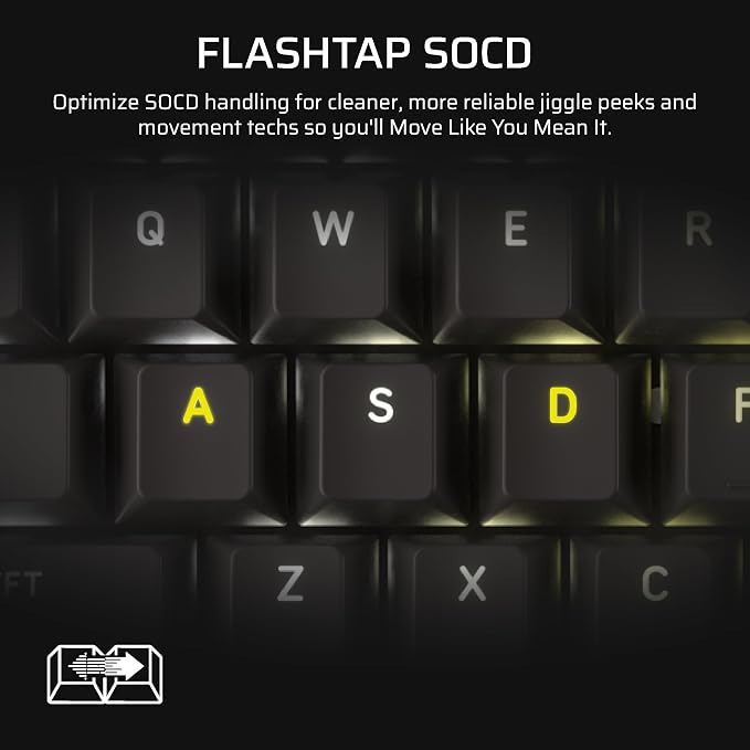 Corsair Vanguard 96 Wired Mechanical Gaming Keyboard – 96% Layout, MLX Plasma Linear Switches, 8000Hz Polling, LCD Display, Virtual Stream Deck, G-Keys, SOCD Flashtap, QWERTY US – Black