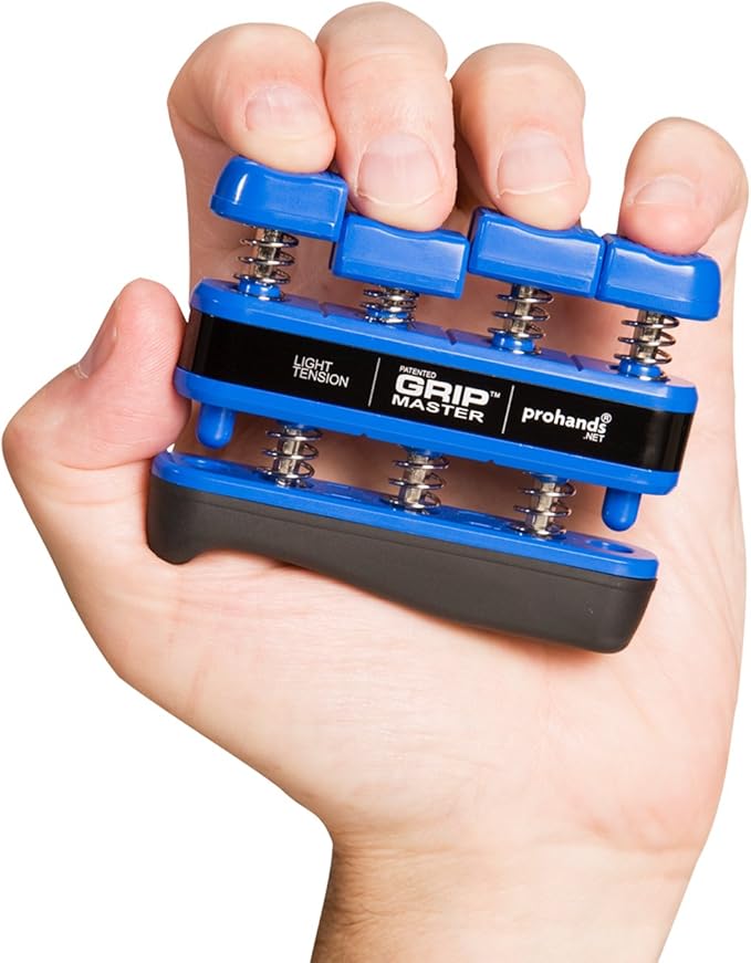 Prohands Gripmaster Hand Exerciser, Finger Exerciser (Hand Grip Strengthener), Spring-Loaded, Finger-Piston System, Isolate & Exercise Each Finger