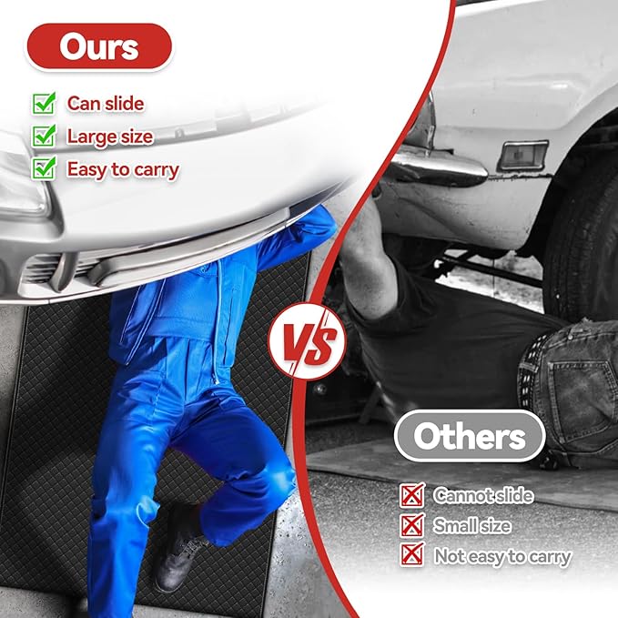Rolling Creeper Mat is Lightweight and Portable,Car Repair Mat Easy to Use, for All Models and All Terrains