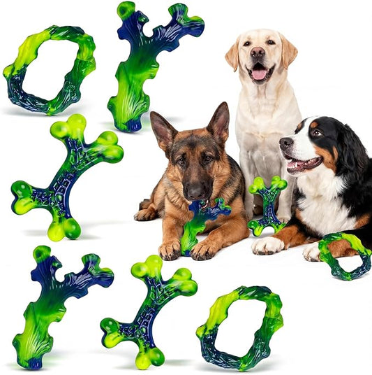 9-Pack Durable Dog Toys for Large Dogs: Durable Chew Toys for Large Breed, Indestructible Dog Toy for Aggressive Chewers, Dog, A for Furry Friends