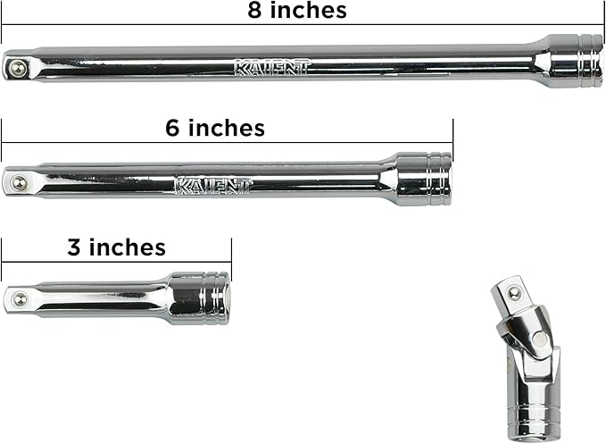 K501 3/8-Inch Drive Long Handle Ratchet & Breaker Bar Set, 6-Piece