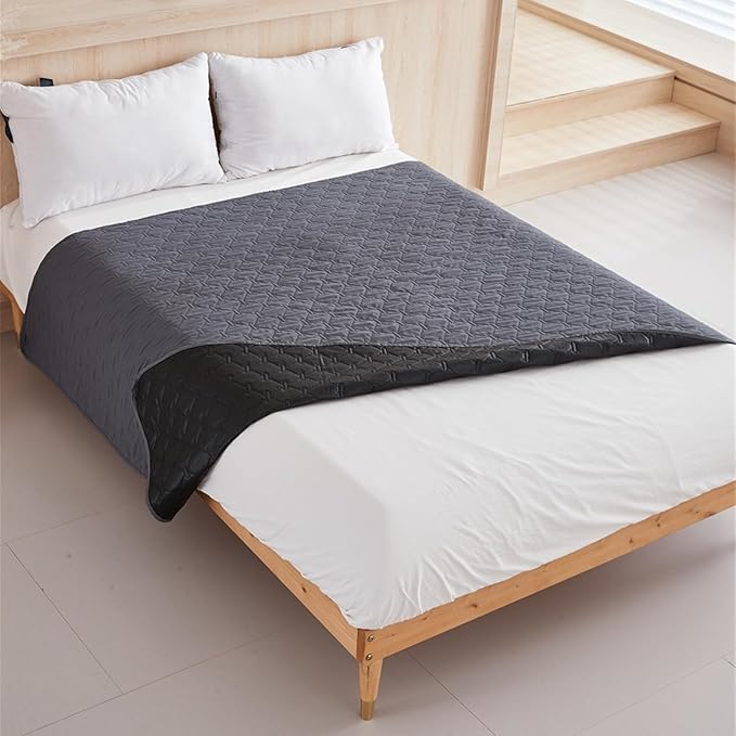 GIBZ Waterproof Dog Bed Blanket Cover Anti Slip Pet Furniture Protector Washable Large Washable Quilted Mat for Indoor, Dark Grey, 200x305cm