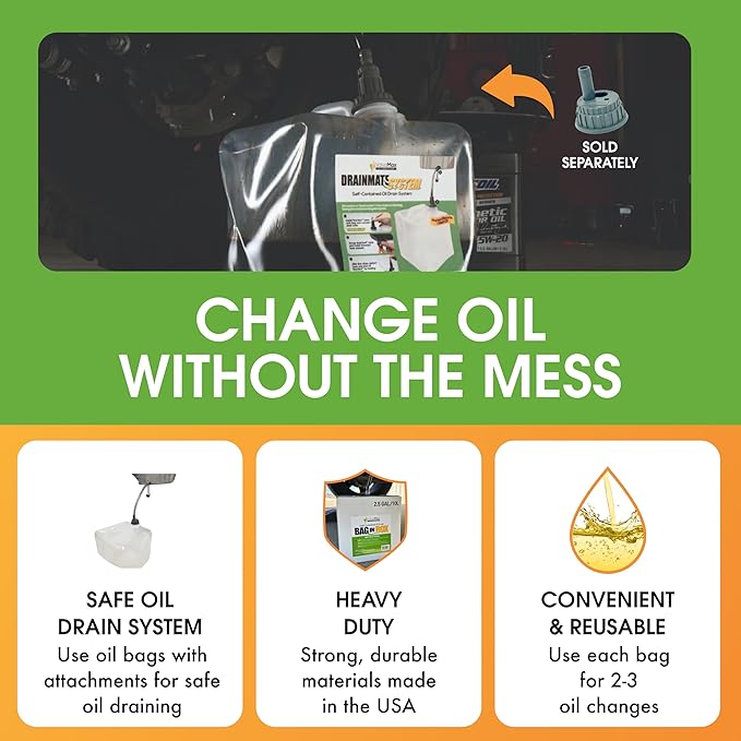 ValvoMax Oil Drain Containers – Clean, No-Mess Used Oil Collection System – Compatible Quick Twist Oil Drain Valve (20 Qt Jug with Handle)