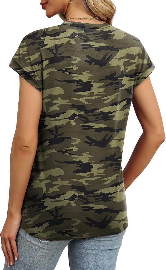 Alaroo Womens Summer Tops Short Sleeve Shirts Crew Neck Tshirt Cute Trendy Tunic Blouses (S-3XL)