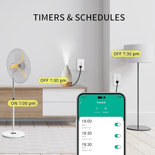 Minoston Matter Smart Plug, Smart Outlet Compatible with Alexa, Apple Home, Google Home, SmartThings, App and Voice Control, 100% Privacy, 2.4G Wi-Fi Only, White, 4 Pack