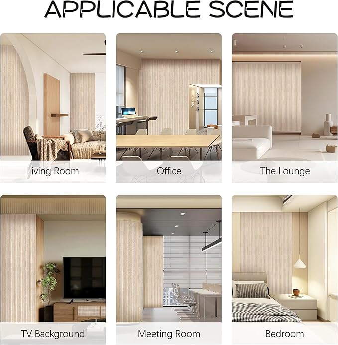 Wood Slat Wall Panel - 2 PCS Slat Wall Paneling, Natural Oak Wood Veneer Sound Dampening Wall Panels - Wood Panels for Wall 12.6" W x 94.5" L