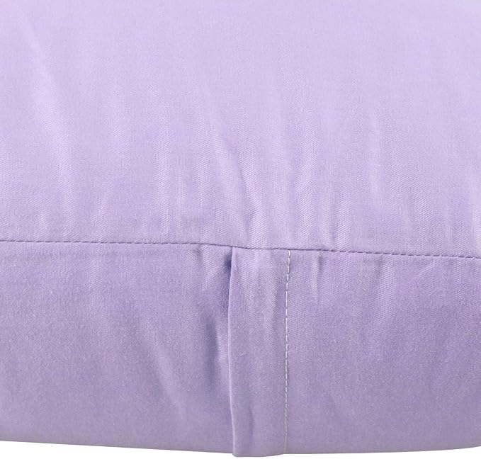 4-Pack 100% Cotton Comfortable Solid Decorative Throw Pillow Case,Thmyo Square Cushion Cover Pillowcase Sublimation Blank Pillow Covers DIY Throw Pillowcase for Sofa(16x16 inch/ 40x40cm,Light Purple)