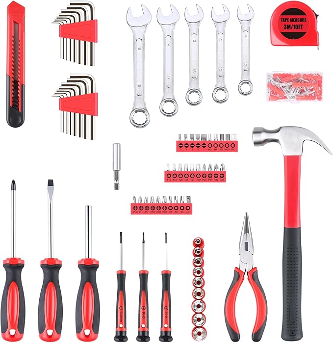 WINNER 175-Piece Multi-Purpose Automotive and Household Tool Kit in Toolbox Storage Case, Perfect for General Home and Auto Repairs, House DIY Project, Garage, Car, Travel Emergency, Housewarming Gift