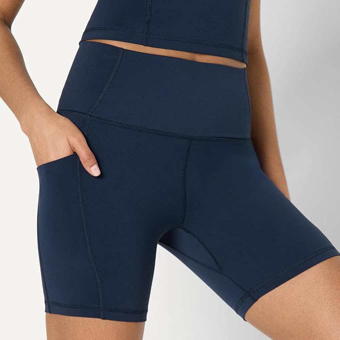Amazon Essentials Women's Active FormFlex Buttery Soft High Waist Biker Shorts