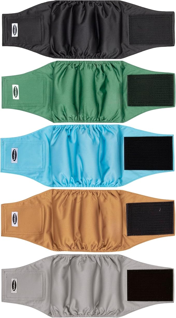 Male Dog Diapers, High Absorbing Dog Belly Bands for Male Dogs, Washable Reusable Dog Male Wraps(5 Pack)