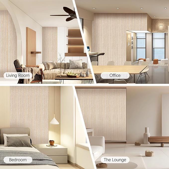 Wood Slat Wall Panel - 2 PCS Slat Wall Paneling, Natural Oak Wood Veneer Sound Dampening Wall Panels - Wood Panels for Wall 12.6" W x 94.5" L