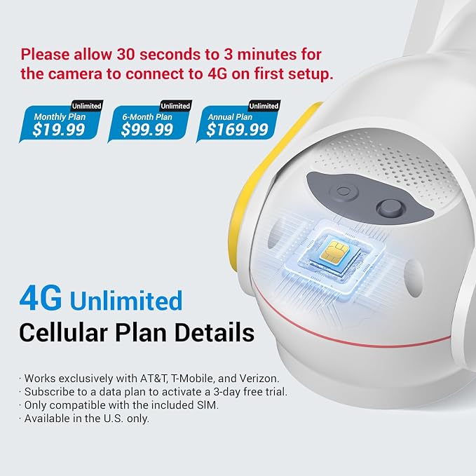 1080p Security Camera Wireless with Solar Panel, AI Human Detection, 2-Way Audio, Color Night Vision, Cloud Storage (Sold Separately), Indoor/Outdoor Surveillance Bullet Cam