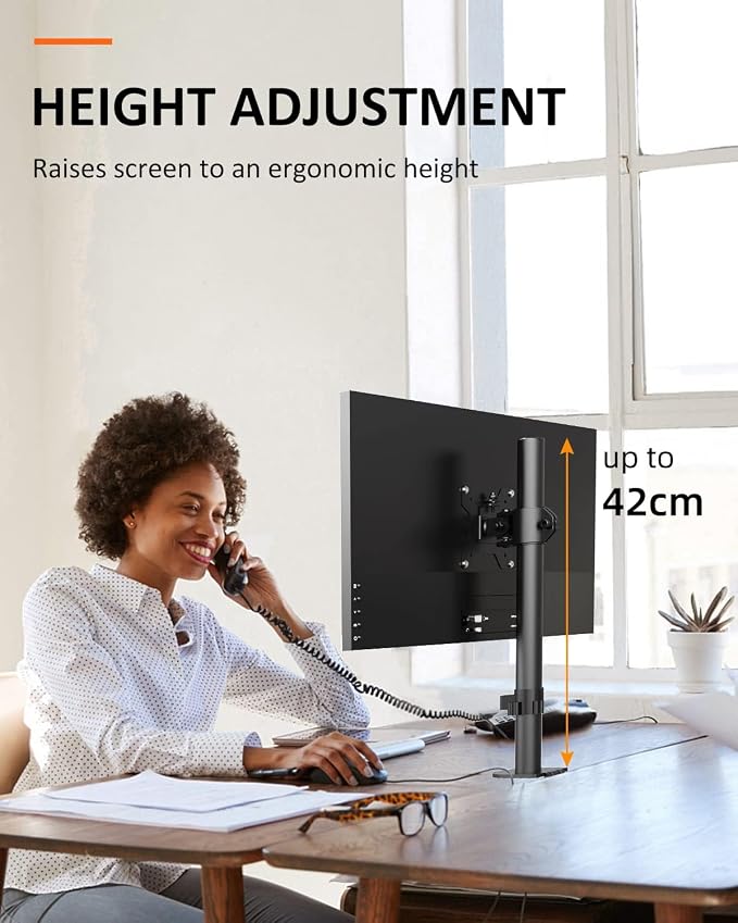 Suptek Single Monitor Mount, Adjustable Monitor Arm Desk Mount Stand for 1 / One Screen up to 32 inch Screen(MD9401)