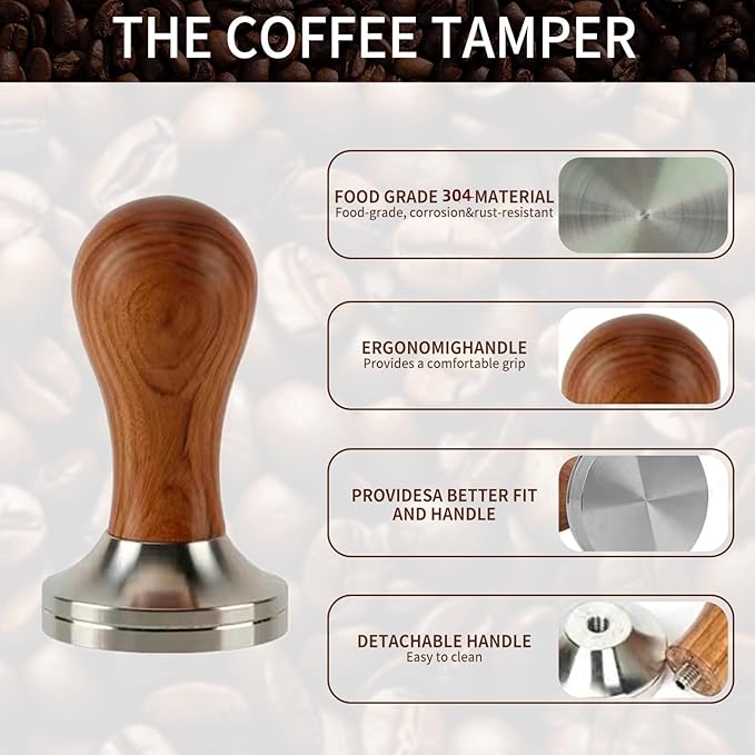 58.5mm,Espresso Accessories Kit, 24PCS Coffee Tamper Set ， Barista Kit, WDT Tool,stainlesss Frothing Pitcher, Stirrer, Tamper Mat, Latte Art Pen ， Coffee puck screen