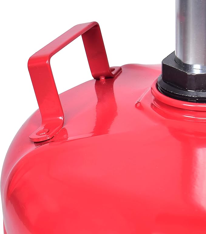 5 Gallon Oil Drian Portable Steel Oil Drain, Waste Oil Drain with Wheel, Adjustable Height, Red (AODT-5)