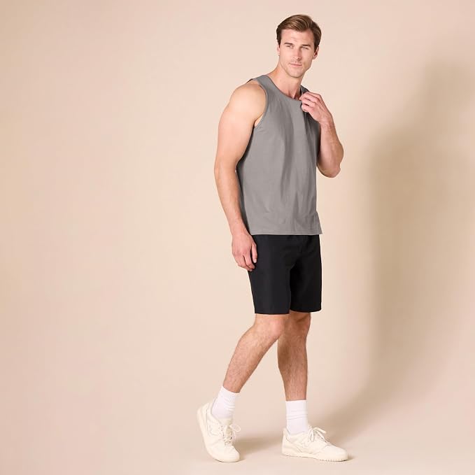 Amazon Essentials Men's Active Quick Dry Tech Stretch Moisture Wicking Lightweight Gym Tank Top