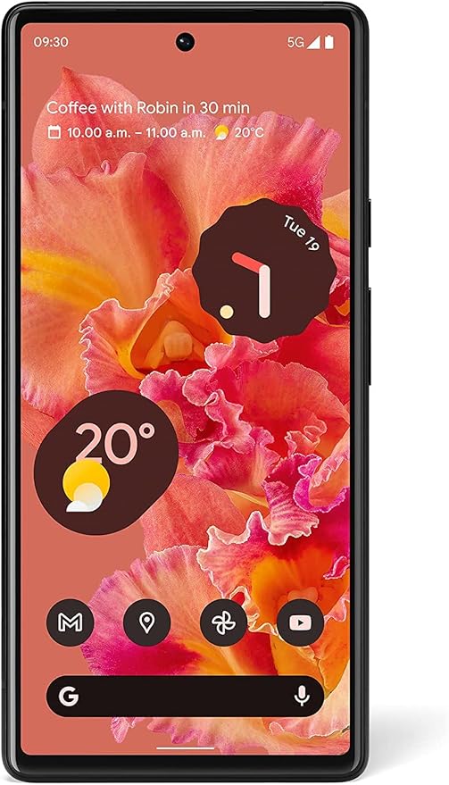 Google Pixel 6 ��� 5G Android Phone - Unlocked Smartphone with Wide and Ultrawide Lens - 128GB - Kinda Coral