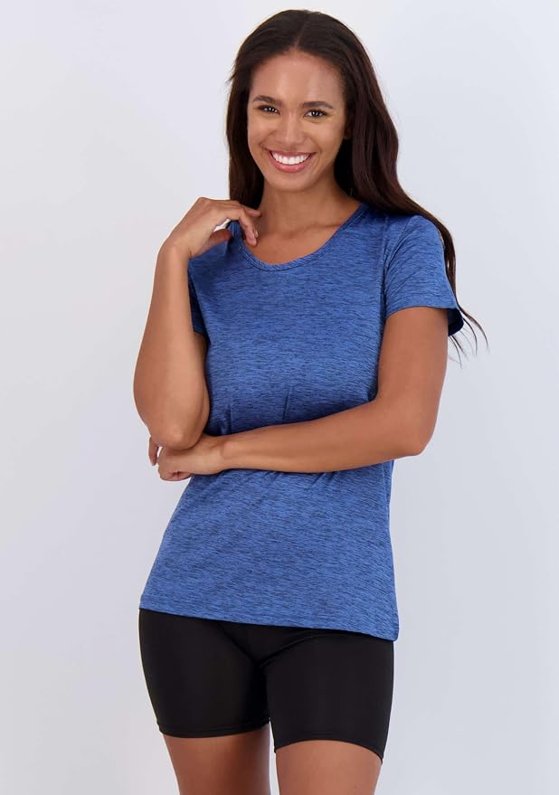 5 Pack Women's Dry Fit Short Sleeve Athletic Gym Workout Running Tops | Available in Plus Size, Exercise, Sports, Fitness, Quick Dry, Cooling, Moisture Wicking, Loose Basic Tees, Yoga, Pilates