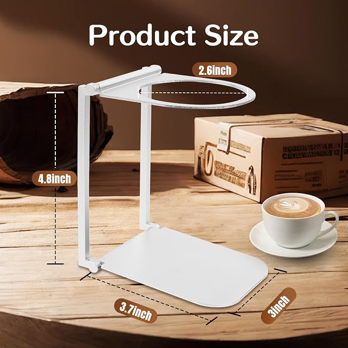 Stand Compatible with Outin Nano – Portable Foldable Coffee Maker Stand with Base, Espresso Machine Holder for Home, Desk, and Travel (Silver)