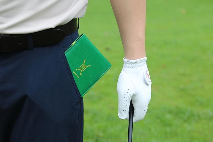 Handy Picks Leather Golf Scorecard Holder | Yardage Book Cover | Scorecard n Pencil Included